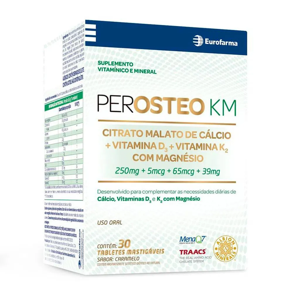 PEROSTEO KM 30 TABLETES MASTIGáVEIS - EUROFARMA