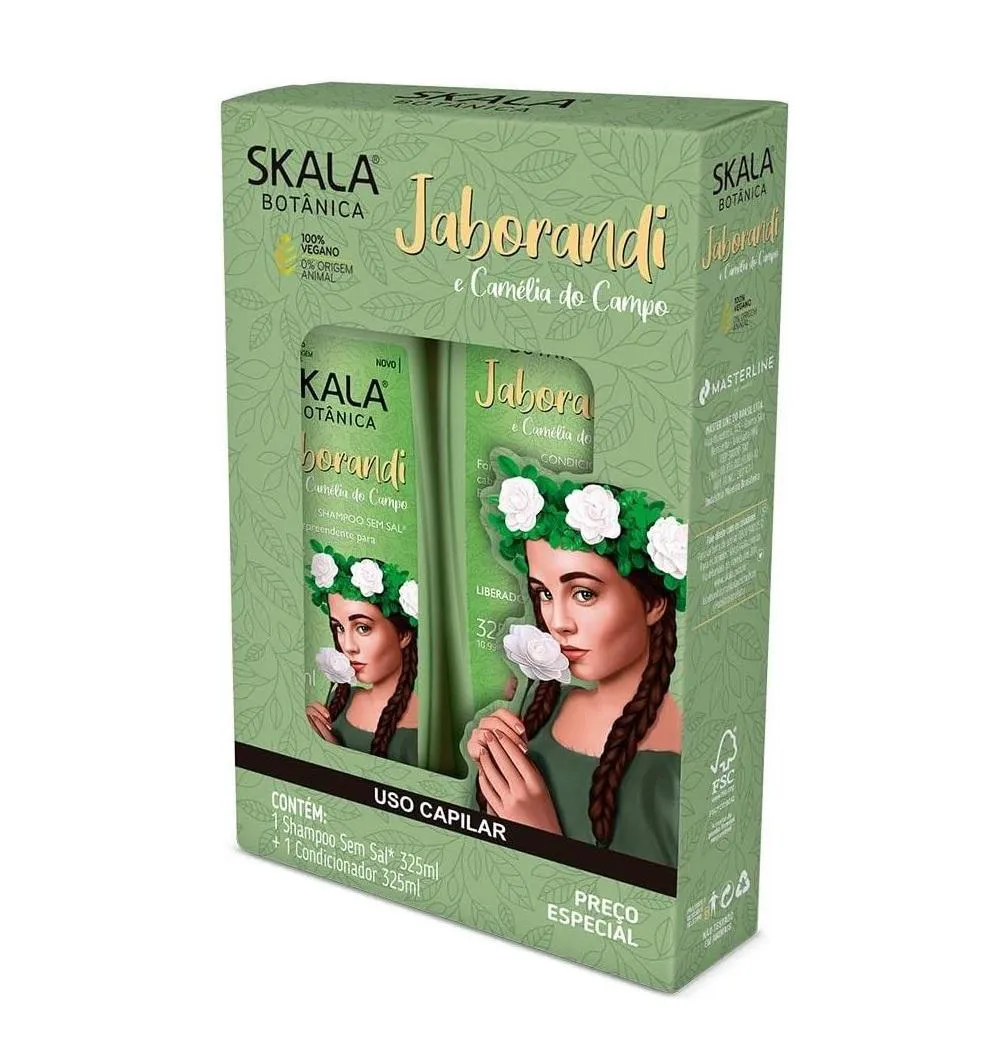 KIT SHAMPOO E CONDICIONADOR SKALA JABORANDI 325ML