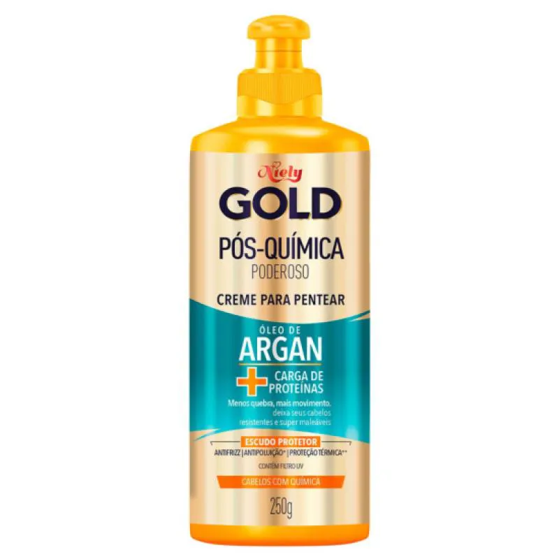 NIELY CREME DE PENTEAR GOLD PóS QUíMICA PODEROSO 250G