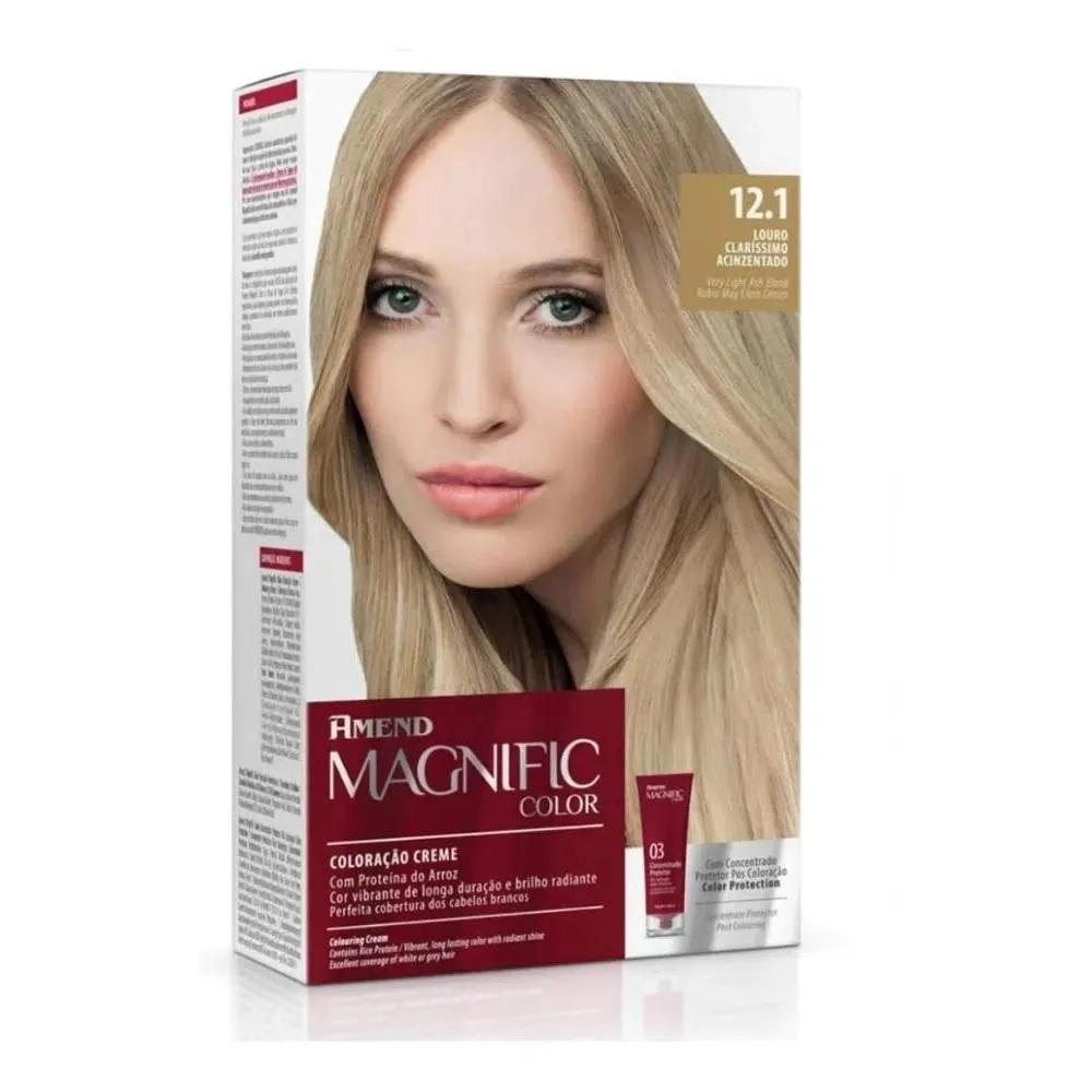 COLORAçãO 12.1 LOURO CLARISSIMO ACINZENTADO MAGNIFIC COLOR AMEND