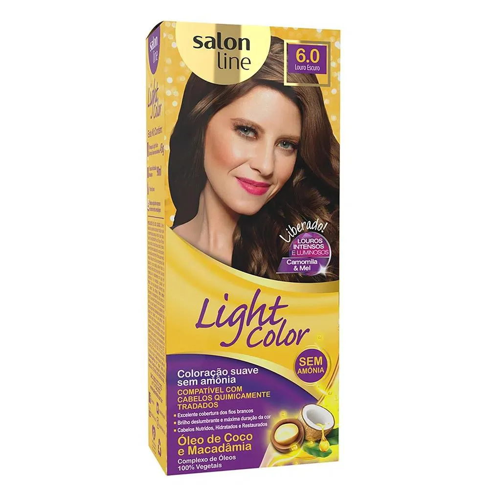 TINTURA SALON LINE LIGHT COLOR COR:6.0 LOURO ESCURO