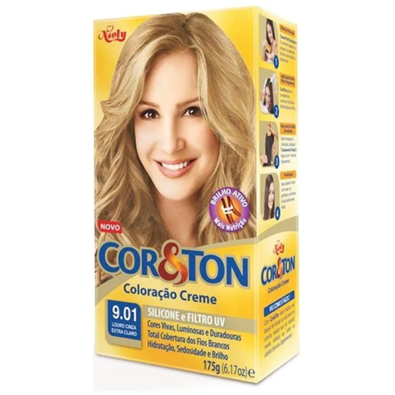 TINTURA COR & TON 9.01 LOURO CINZA EXTRA CLARO
