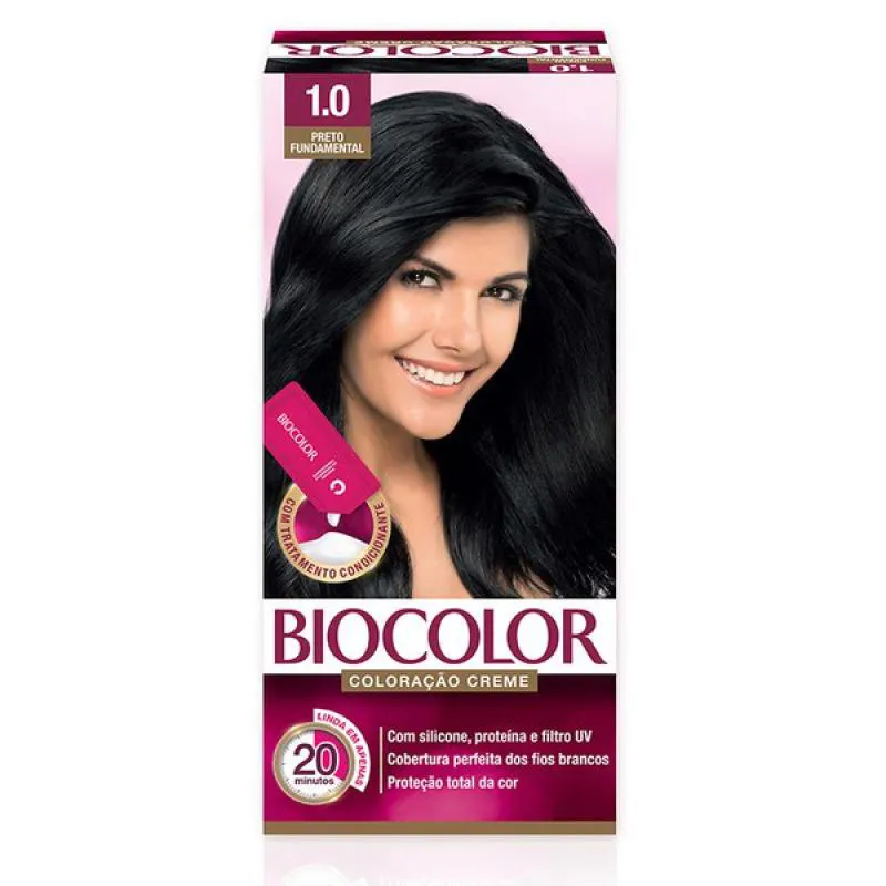 TINTA DE CABELO BIOCOLOR MINI COR: 1.0 PRETO FUNDAMENTAL