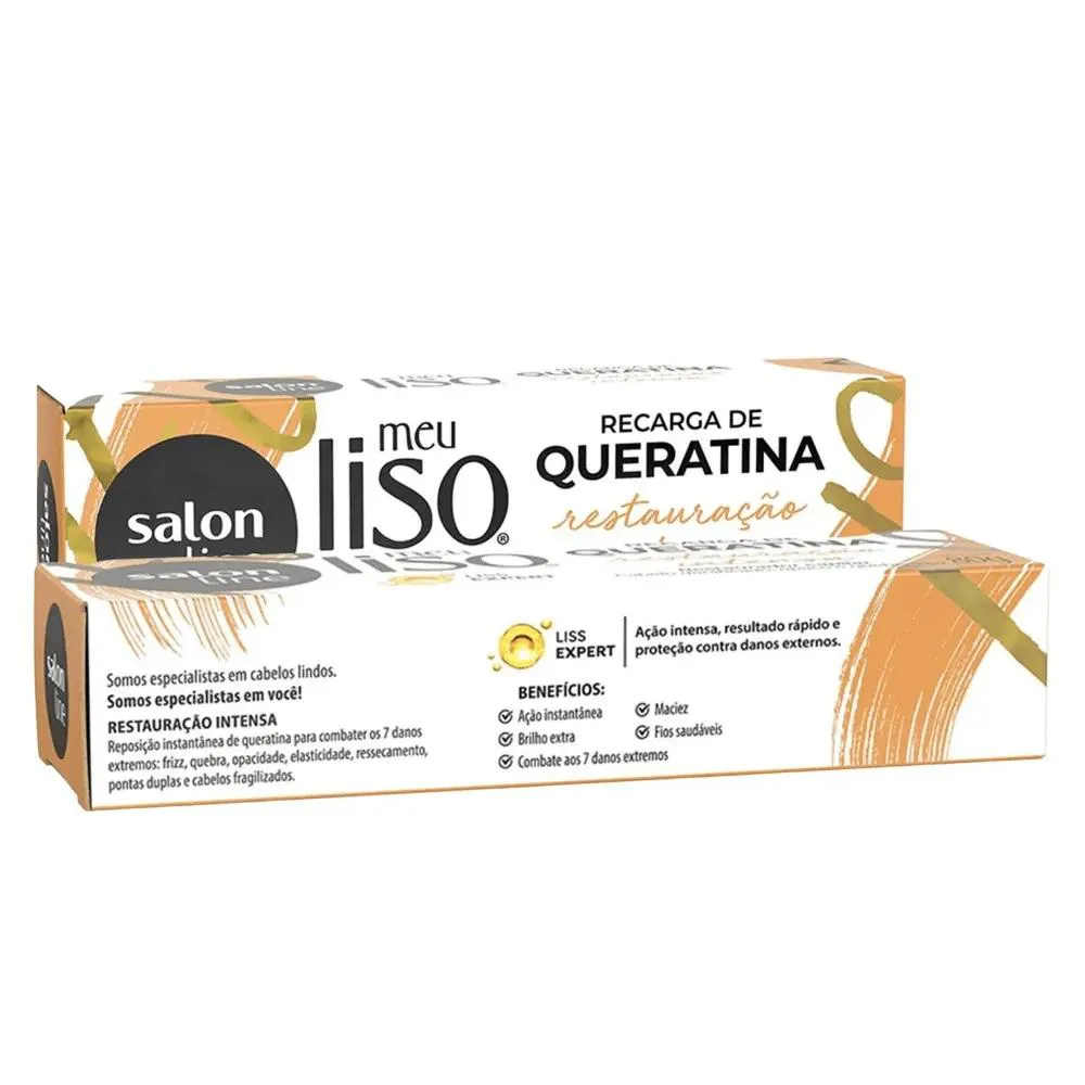 RECARGA SALON LINE MEU LISO QUERATINA RESTAURAçãO 80G