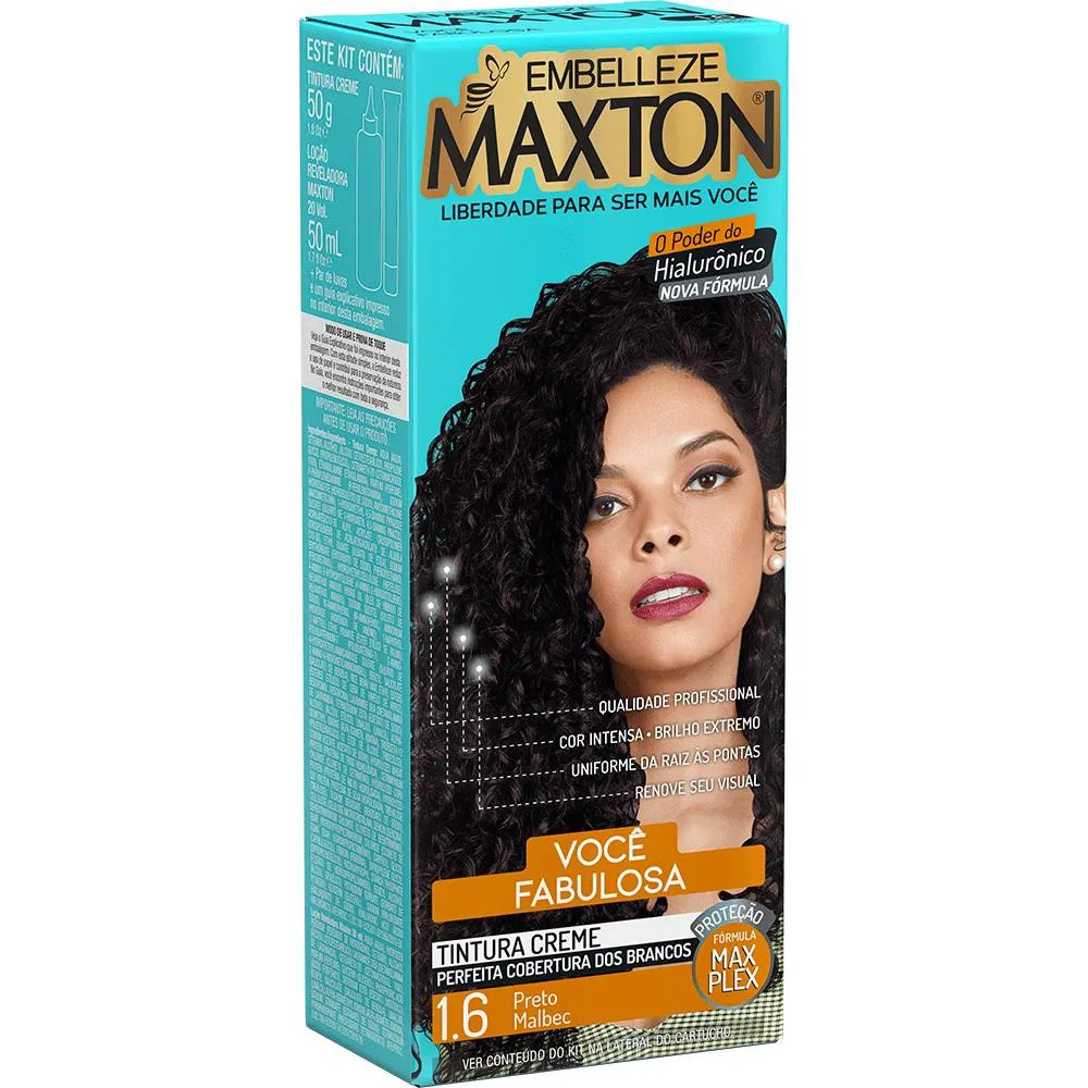 TINTURA MAXTON COR:1.6 PRETO MALBEC