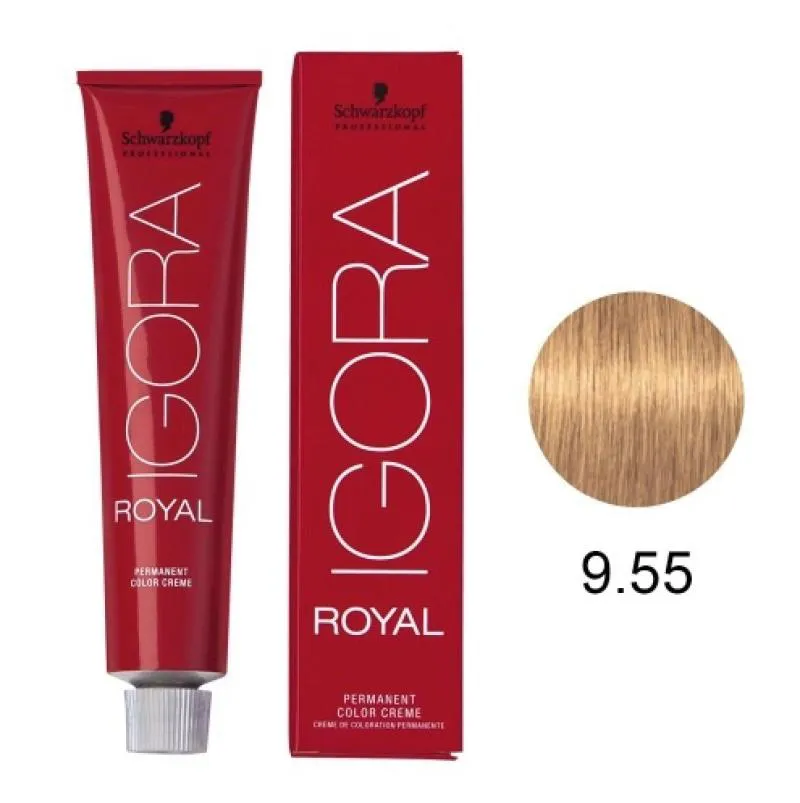 COLORAçãO SCHWARZKOPF IGORA ROYAL 60ML COR:9-55 LOURO EXT. DOUR. EXT.