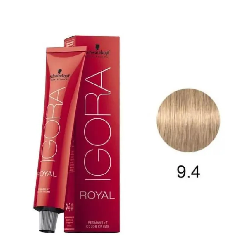 COLORAçãO SCHWARZKOPF IGORA ROYAL 60ML COR:9-4 LOURO BEGE EXTRA CLARO
