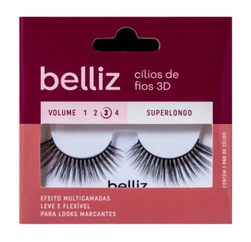BELLIZ CíLIOS POSTIçOS 3D VOLUME 3 SUPERLONGO 203