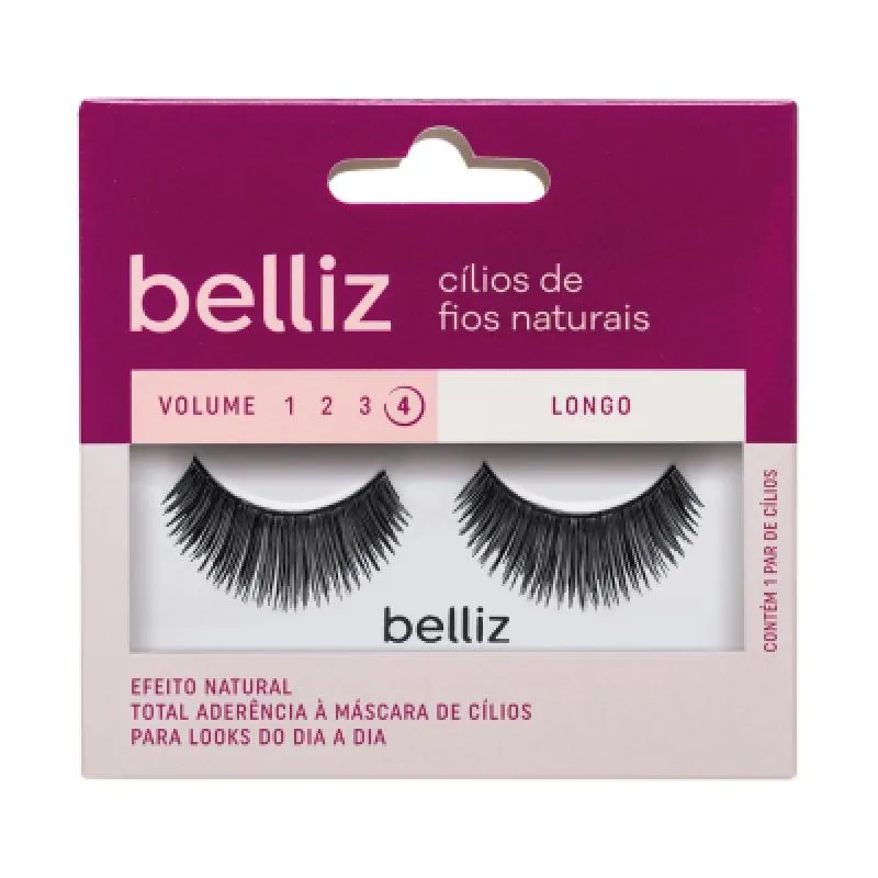 BELLIZ CíLIOS POSTIçOS DE FIOS 3D LONGO VOLUME 4 209