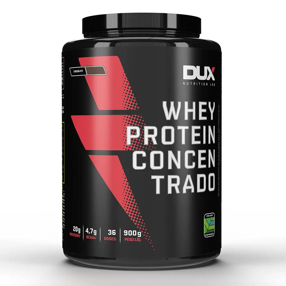 Whey Protein Dux Nutrition Concentrado Morango 900g