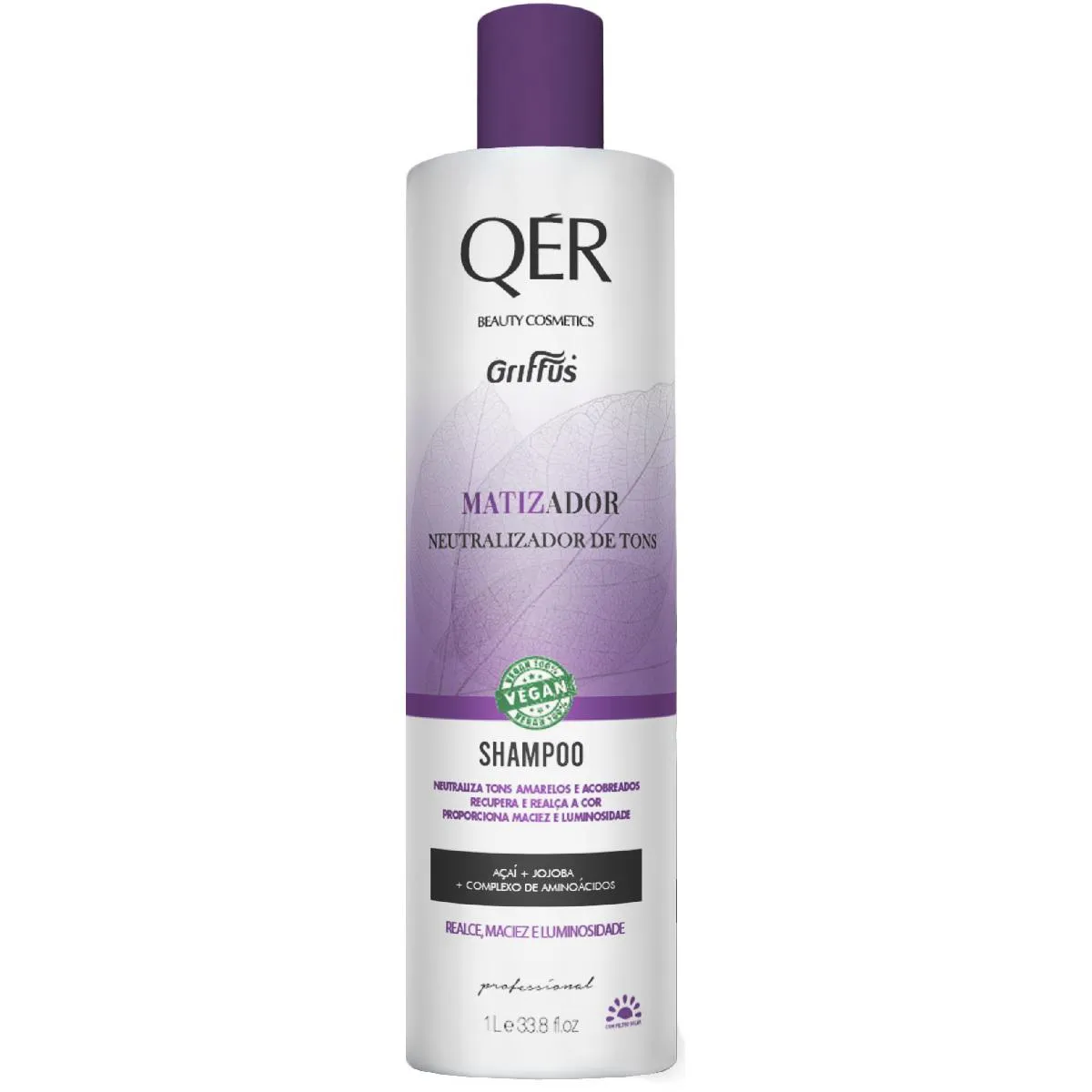 Shampoo Vegano Matizador QÉR Griffus QÉR Beauty Cosmetics 1L