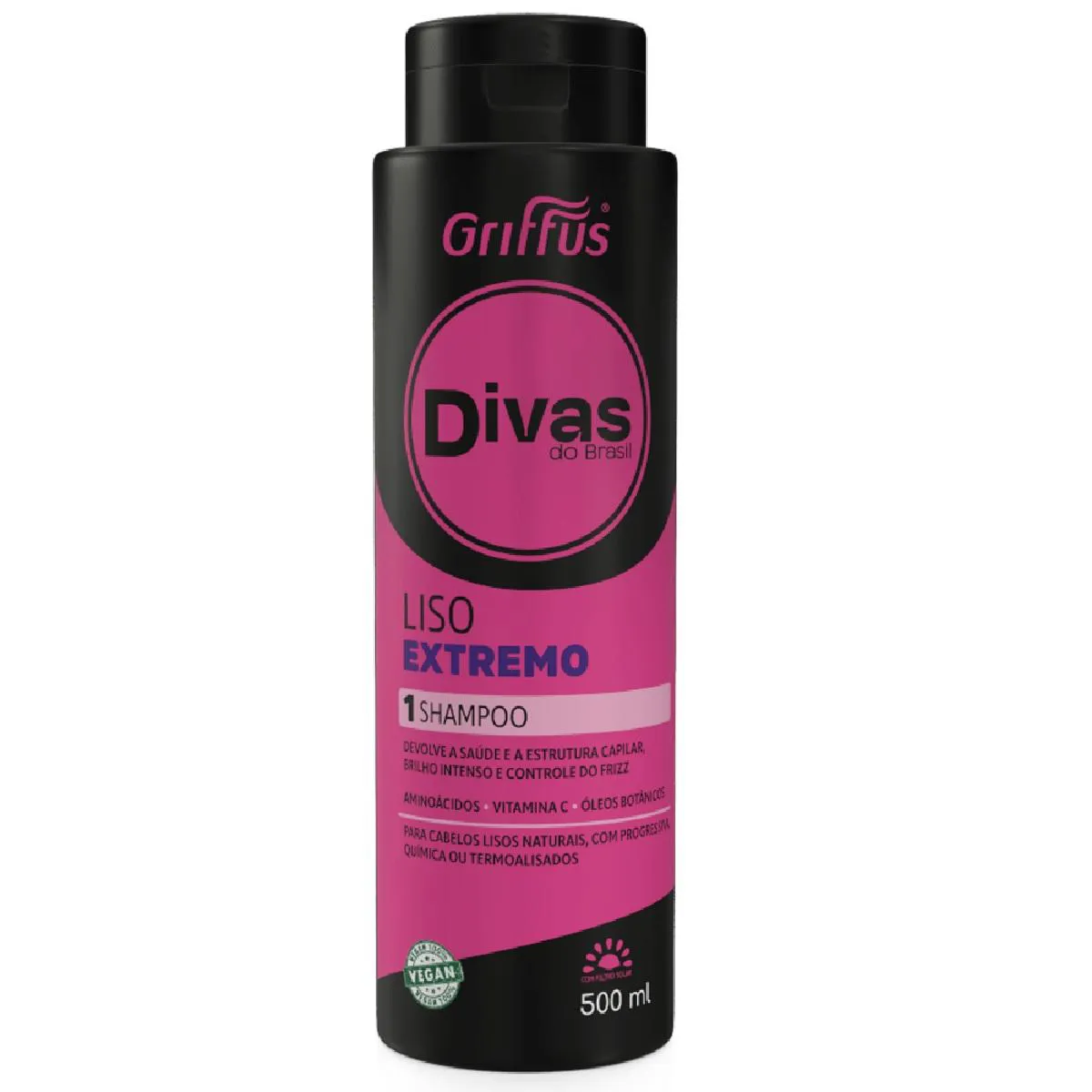 SHAMPOO LISO EXTREMO VEGANO DIVAS DO BRASIL GRIFFUS 500ML