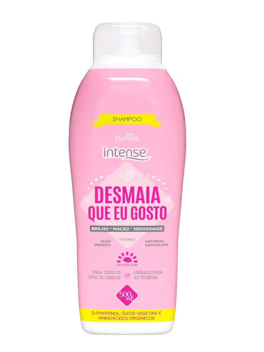 Shampoo Vegano Griffus Intense Desmaia Que eu Gosto Hidratante 500ml