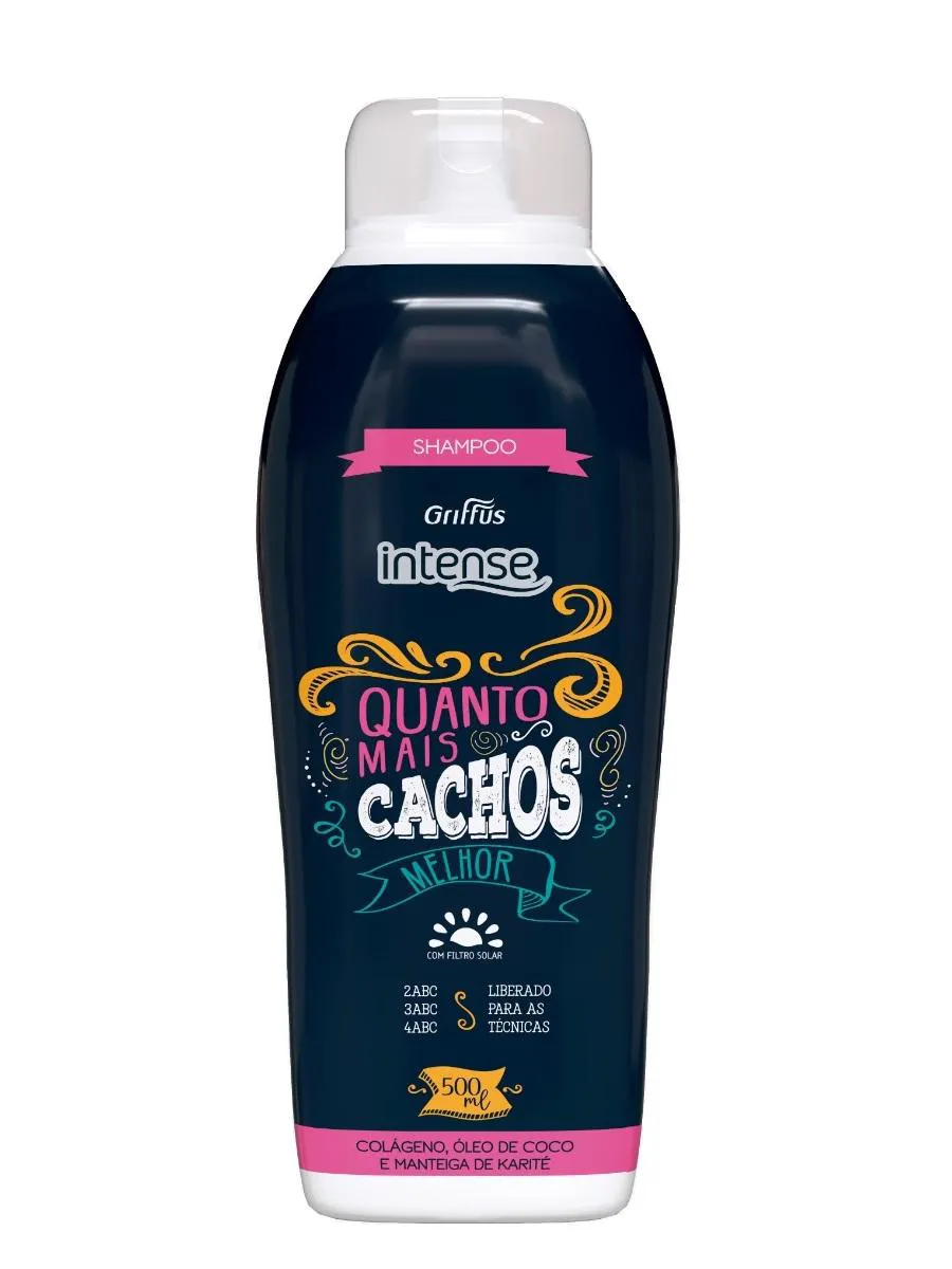 SHAMPOO VEGANO QUANTO MAIS CACHOS MELHOR INTENSE GRIFFUS 500ML