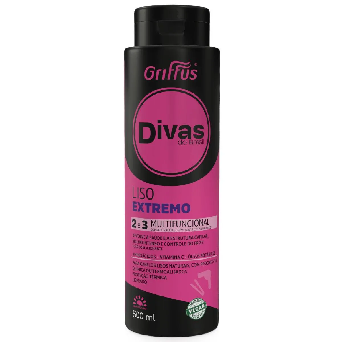 MULTIFUNCIONAL LISO EXTREMO VEGANO DIVAS DO BRASIL GRIFFUS 500ML