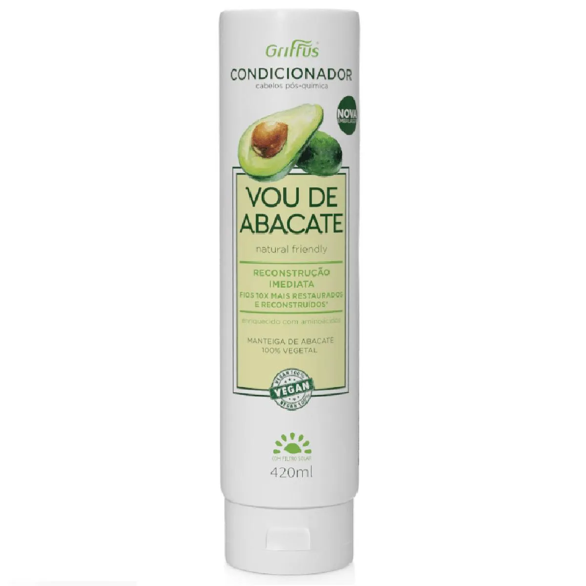 CONDICIONADOR  LINHA VEGANA VOU DE ABACATE GRIFFUS 420ML