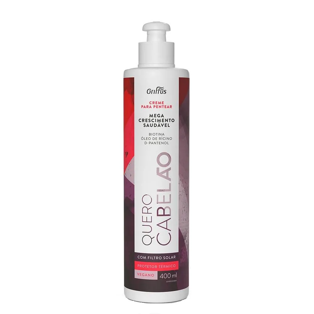 CREME PARA PENTEAR MEGA CRESCIMENTO SAUDáVEL QUERO CABELãO GRIFFUS 400ML