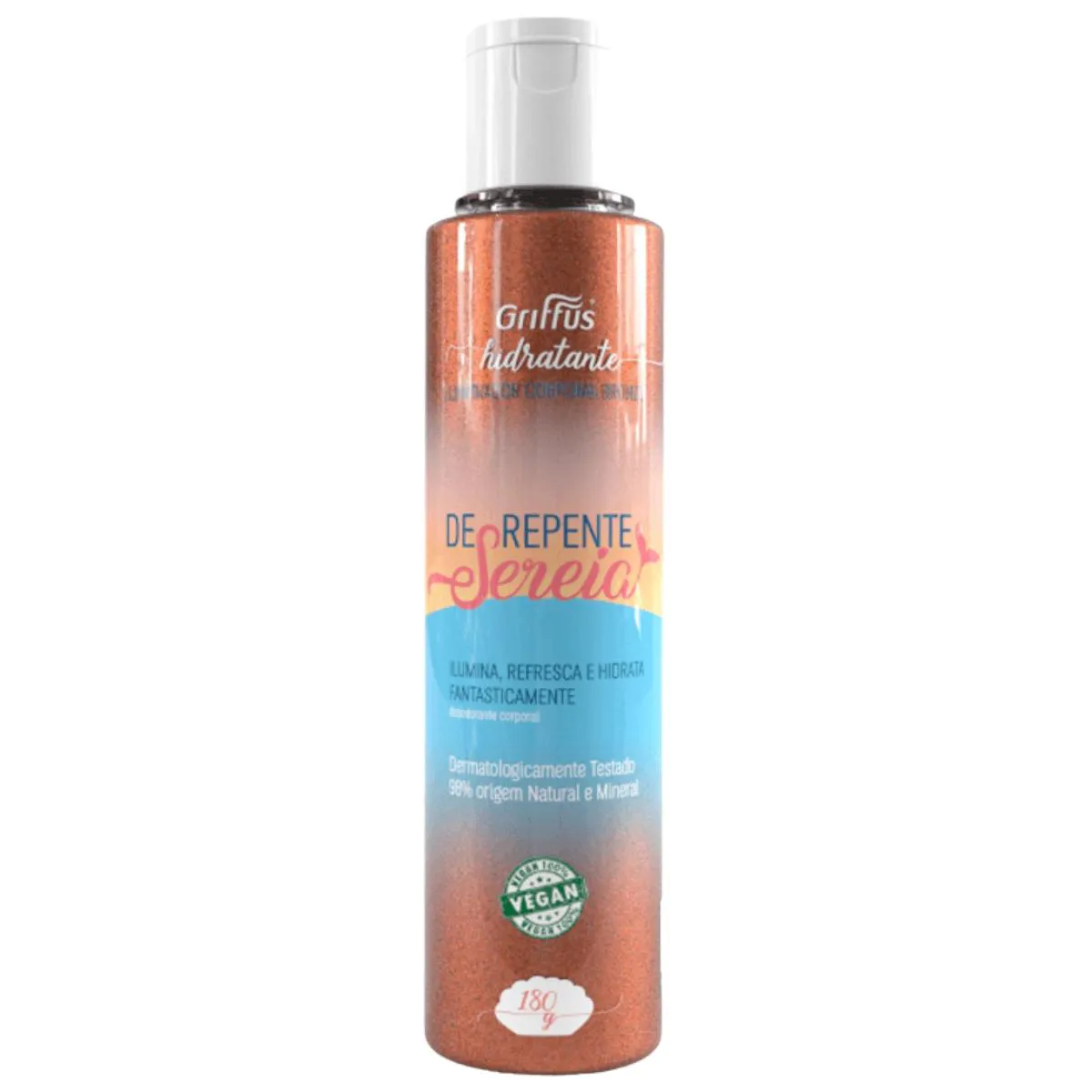 HIDRATANTE ILUMINADOR CORPORAL BRONZE VEGANO DE REPENTE SEREIA GRIFFUS 180G