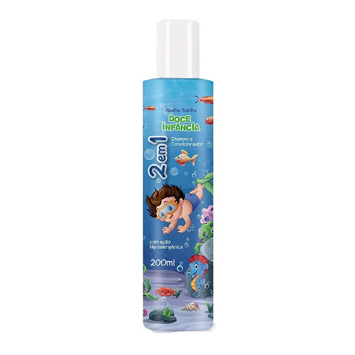 SHAMPOO E CONDICIONADOR 2 EM 1 MARSHMALLOW VEGANO DOCE INFâNCIA ABELHA RAINHA 200ML