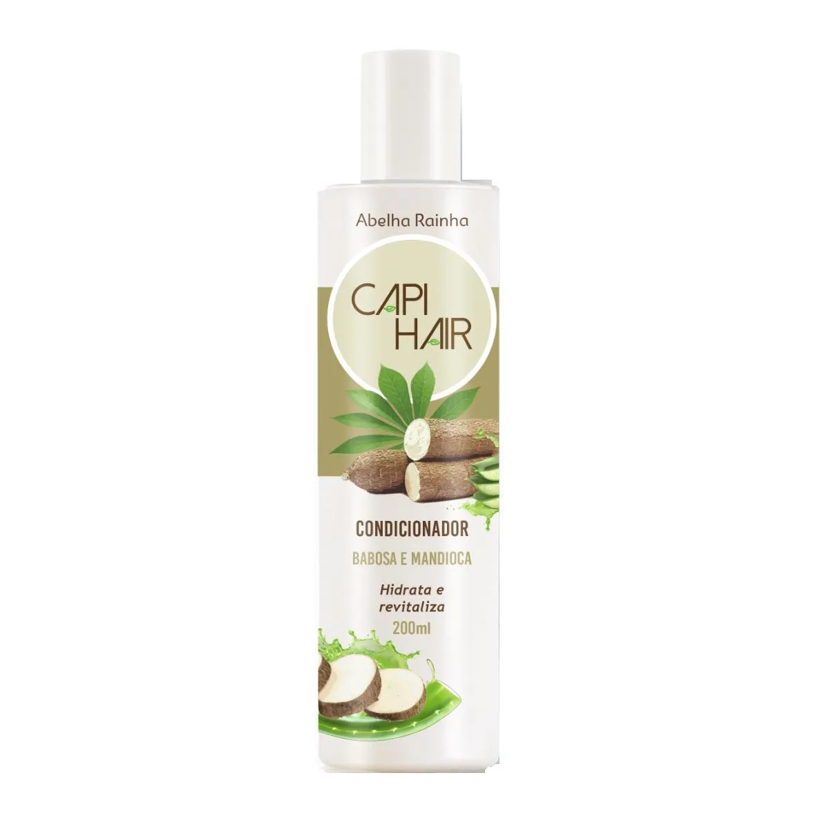CONDICIONADOR HIDRATAçãO E REVITALIZADORA BABOSA E MANDIOCA CAPI HAIR ABELHA RAINHA 200ML
