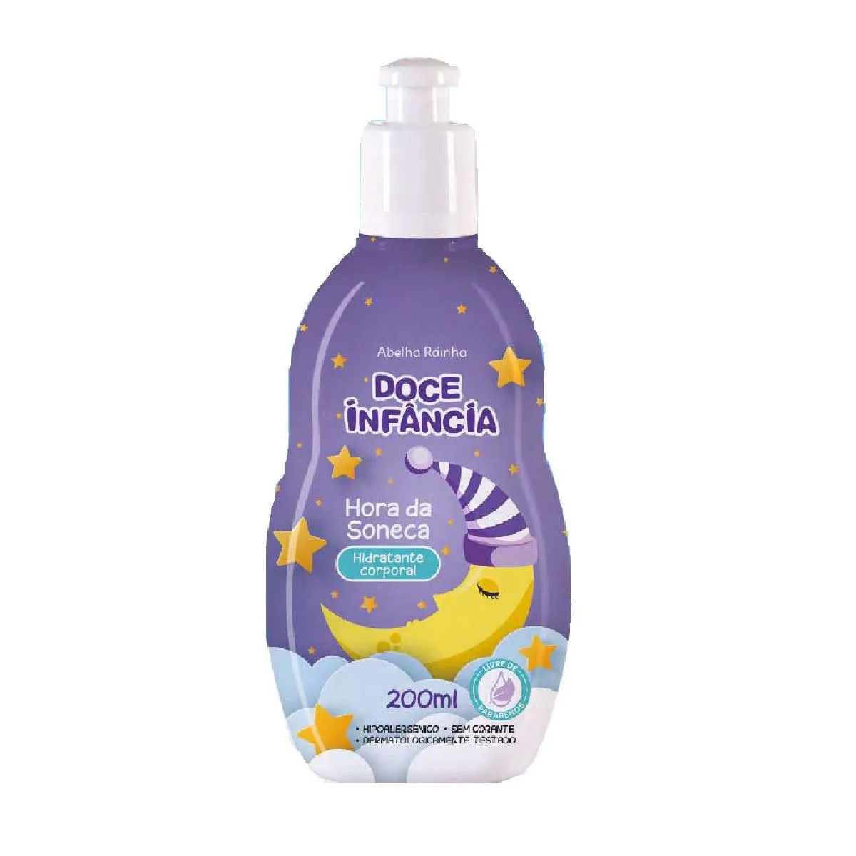 LOçãO HIDRATANTE CORPORAL INFANTIL HORA DA SONECA DOCE INFâNCIA ABELHA RAINHA 200ML