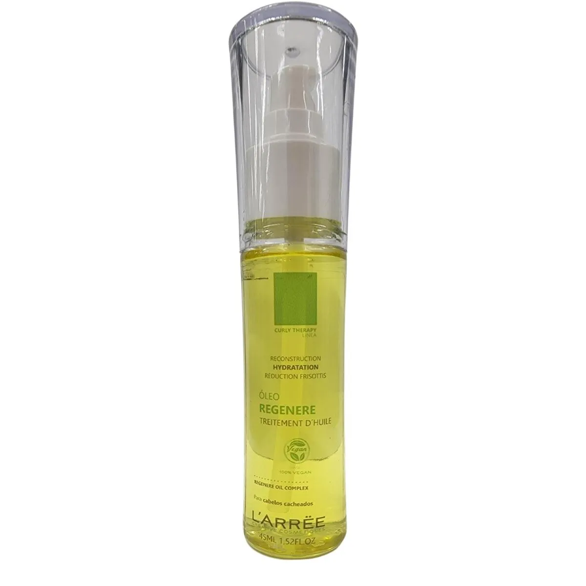 ÓLEO DE TRATAMENTO REGENERE VEGANO CURLY THERAPY LARREE 45ML