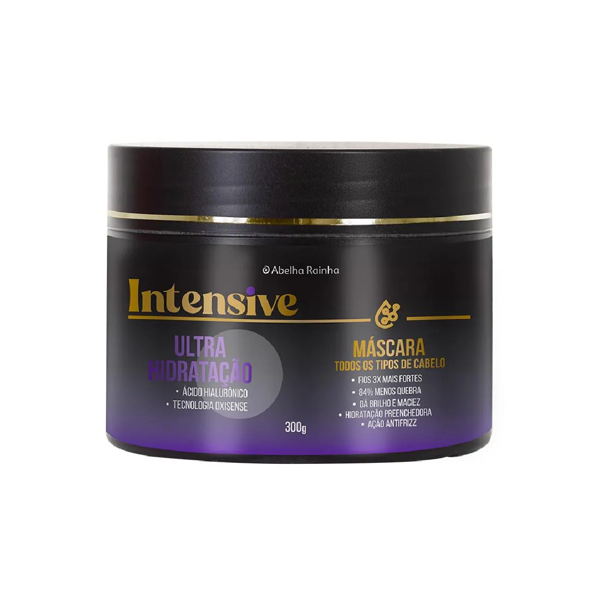 MáSCARA CAPILAR ÁCIDO HIALURôNICO ULTRA HIDRATAçãO INTENSIVE ABELHA RAINHA 300G