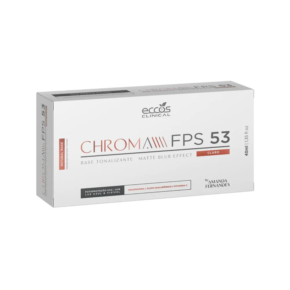 CHROMA BASE TONALIZANTE FPS 53 - CLARO 40ML ECCOS