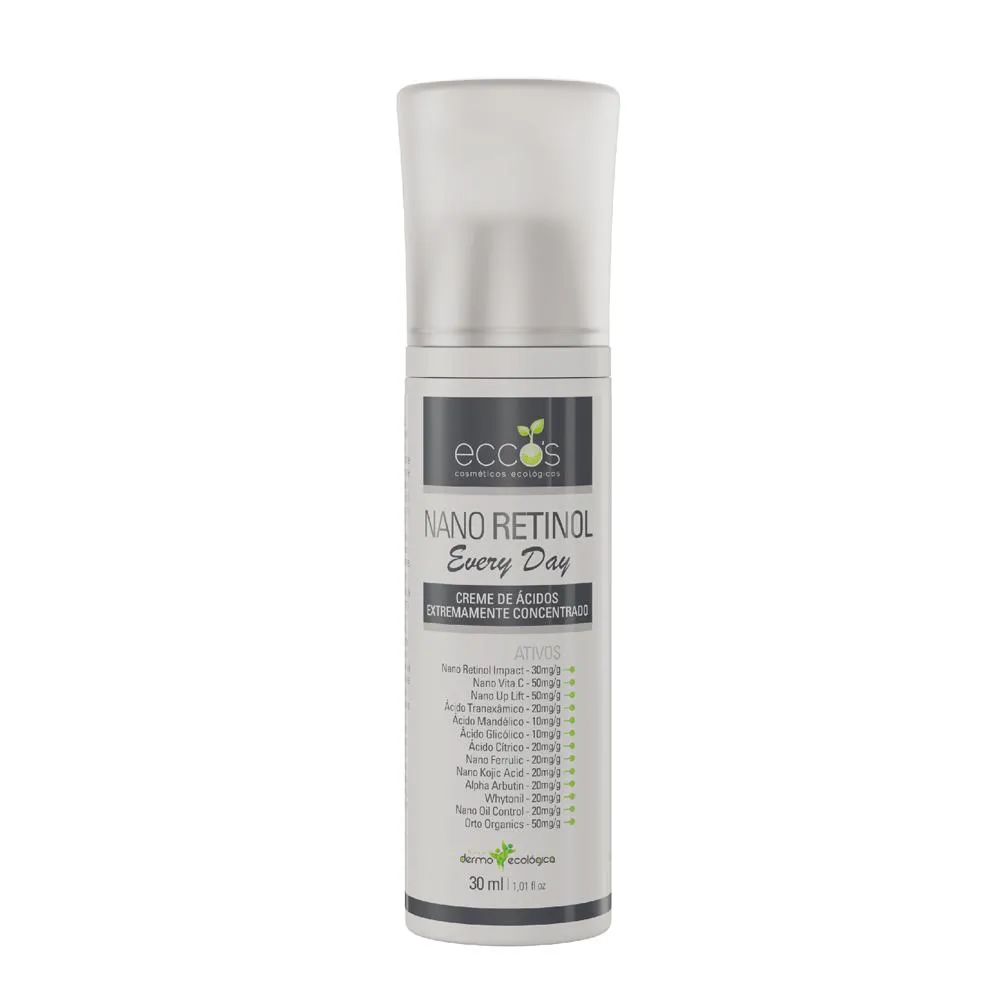 NANO RETINOL EVERY DAY - CREME NOTURNO CLAREADOR ECCOS 30ML