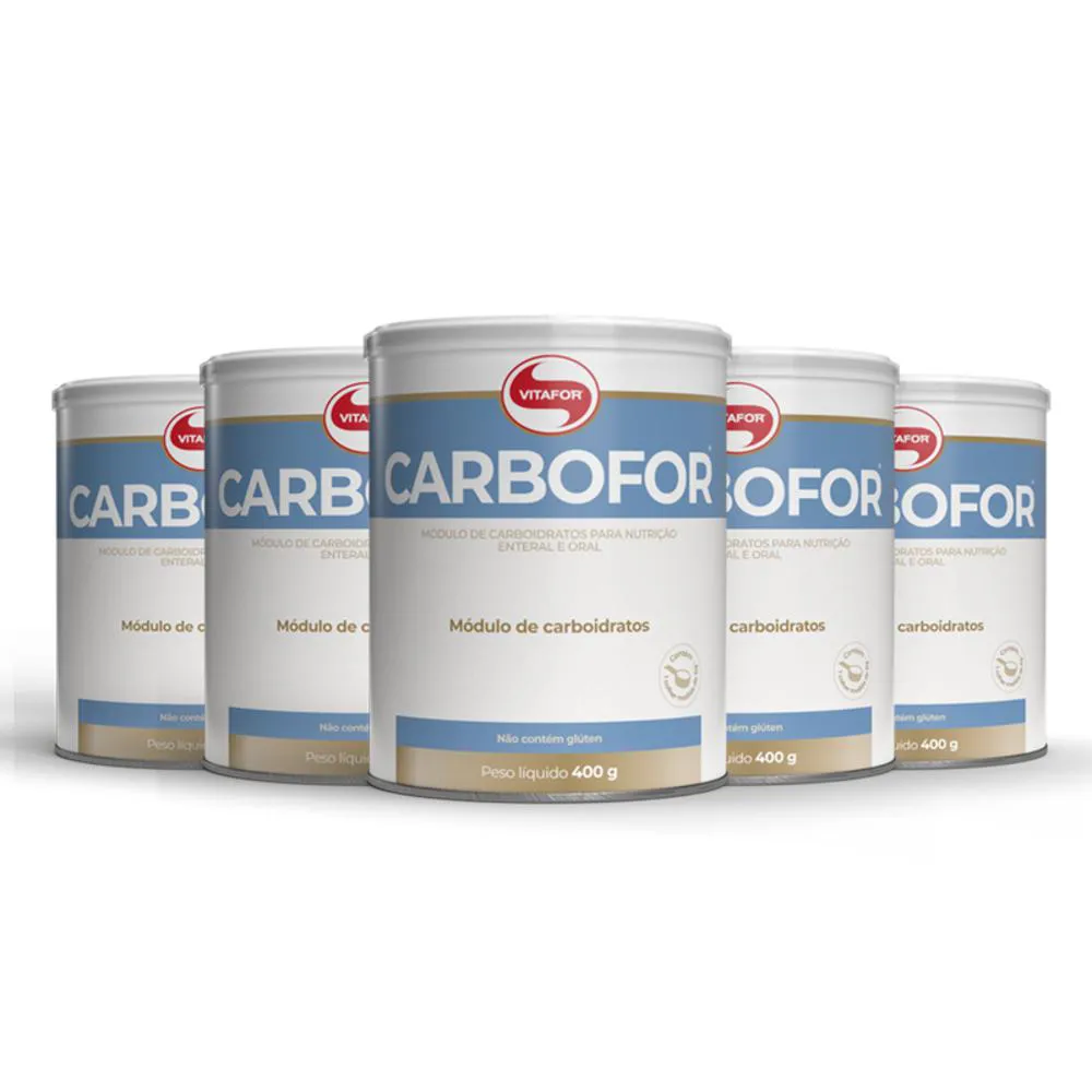 KIT 5 CARBOFOR VITAFOR MóDULO DE CARBOIDRATOS 400G