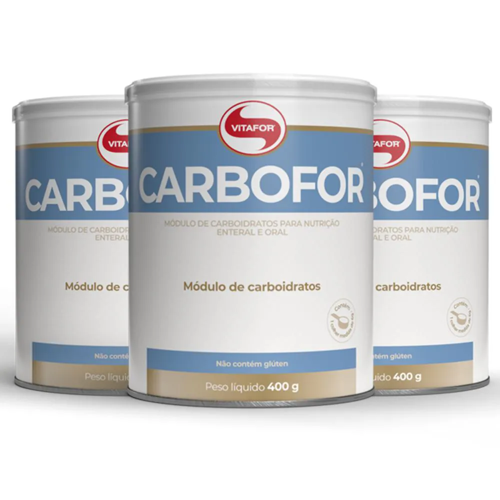 KIT 3 CARBOFOR VITAFOR MóDULO DE CARBOIDRATOS 400G