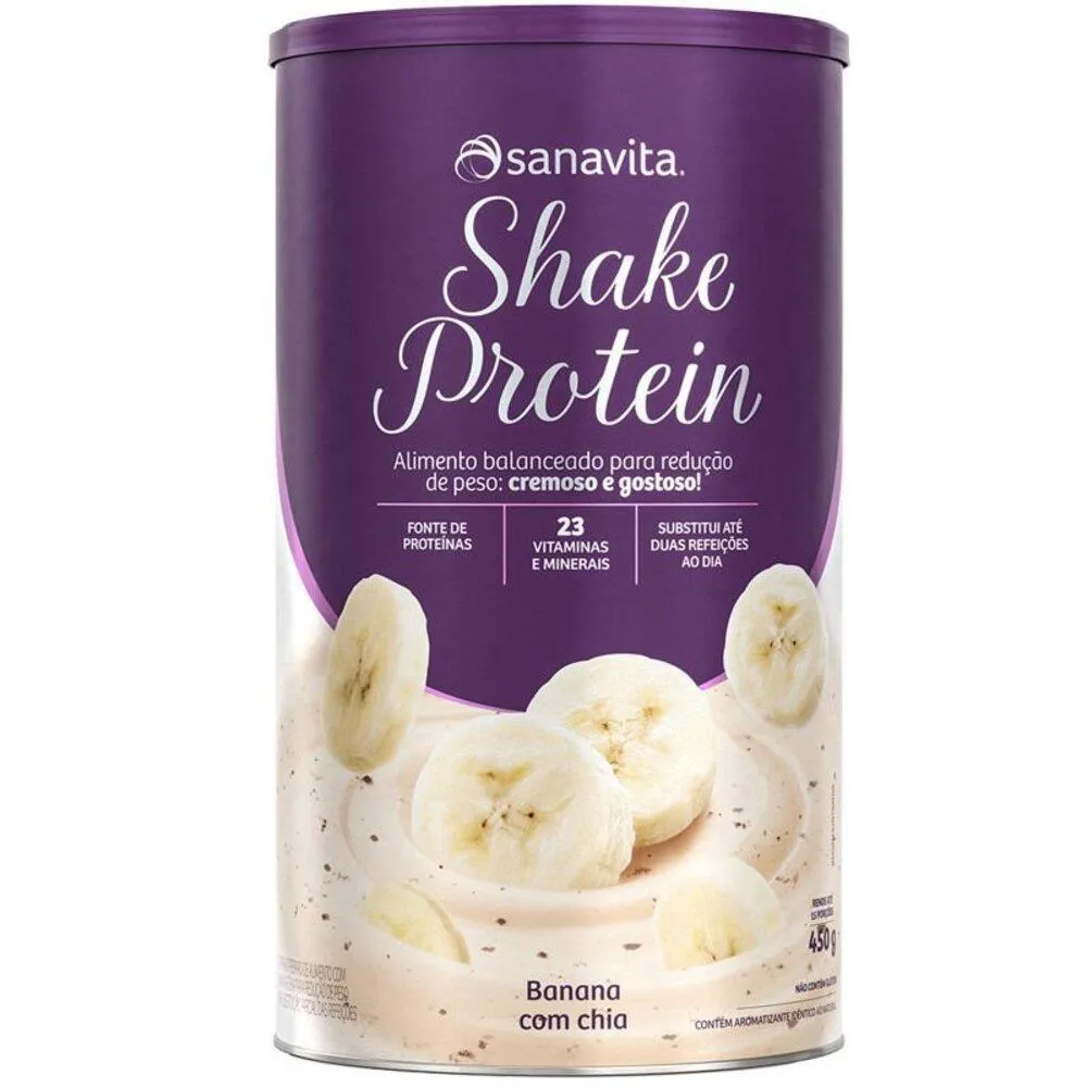 SHAKE SUBSTITUTO DE REFEIçãO SANAVITA 450G BANANA COM CHIA