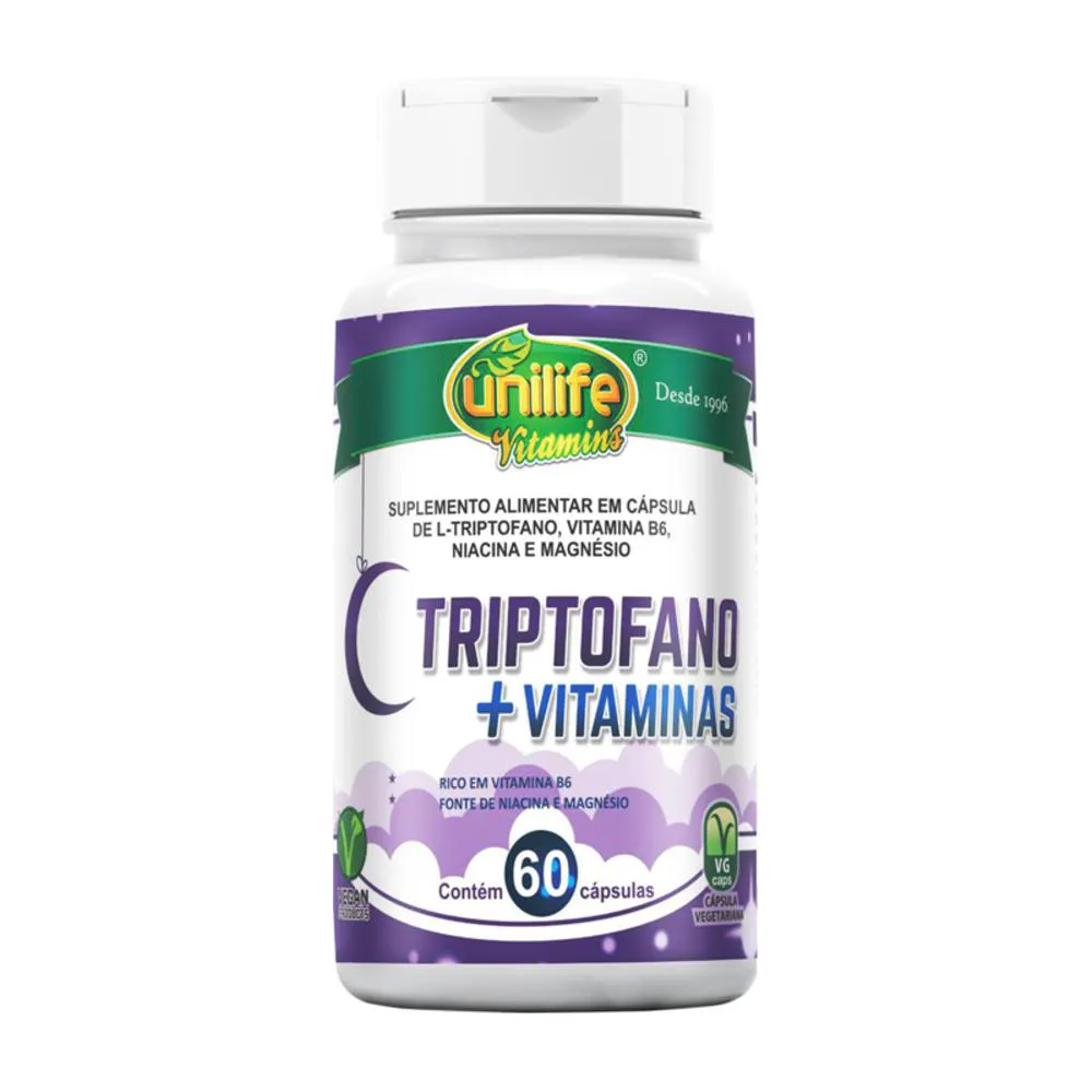 L-TRIPTOFANO + VITAMINAS DA UNILIFE - 60 CáPSULAS