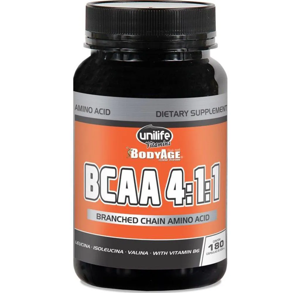 BCAA 4:1:1 UNILIFE 180 CáPSULAS 630MG