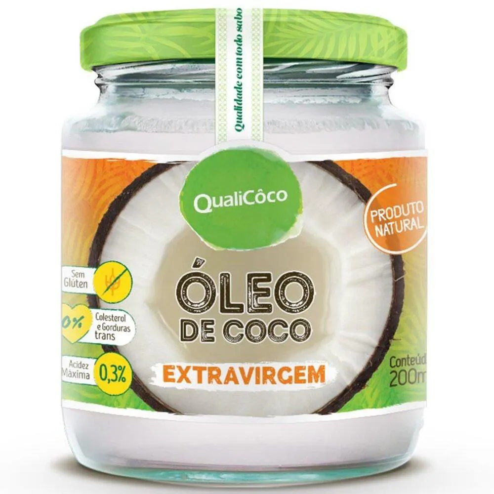 ÓLEO DE COCO EXTRA VIRGEM 200ML QUALICôCO