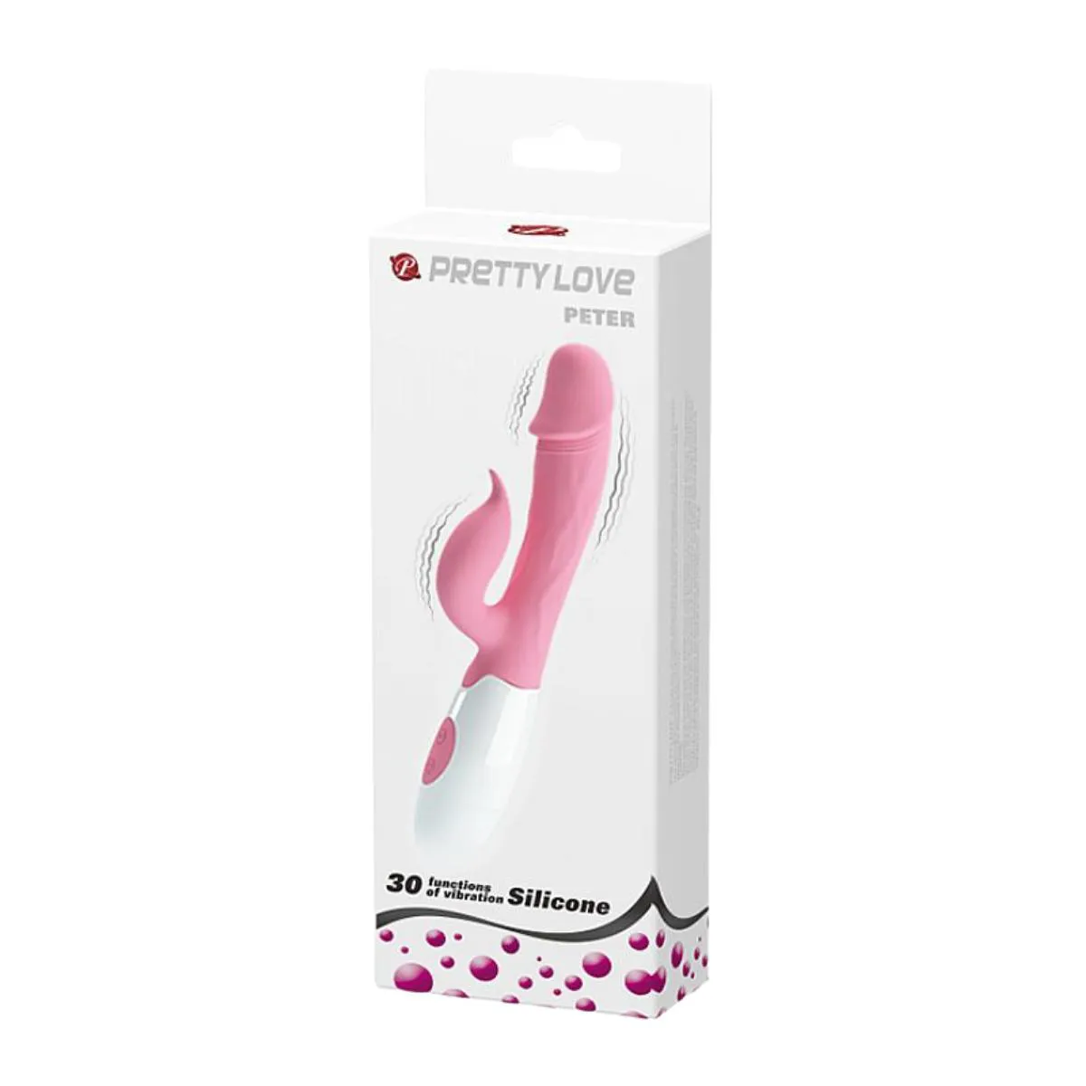 VIBRADOR E MASSAGEADOR PETER - PRETTY LOVE - COR: ROSA