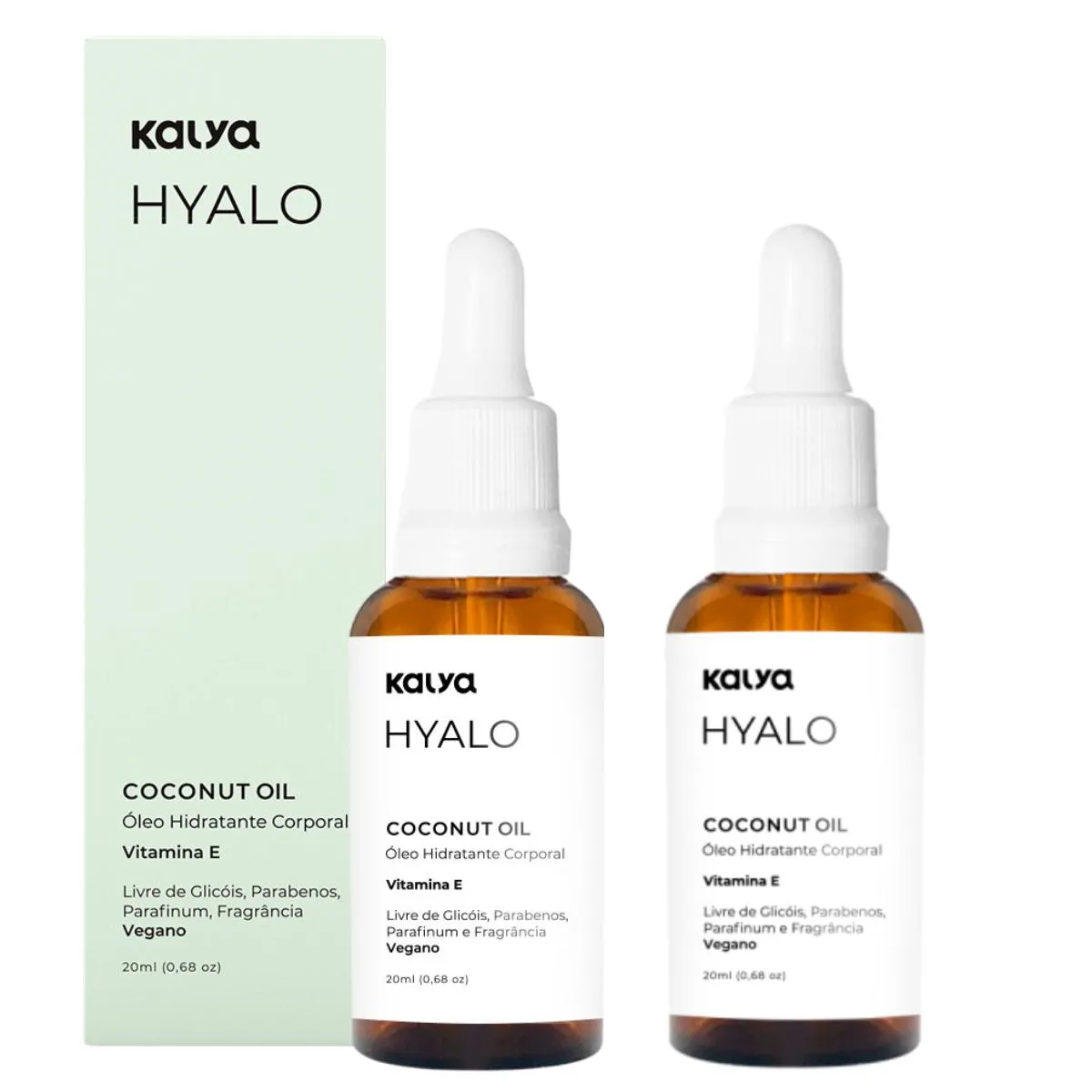 2 HYALO COCONUT HIDRATANTE CORPORAL PURO 20ML - KALYA