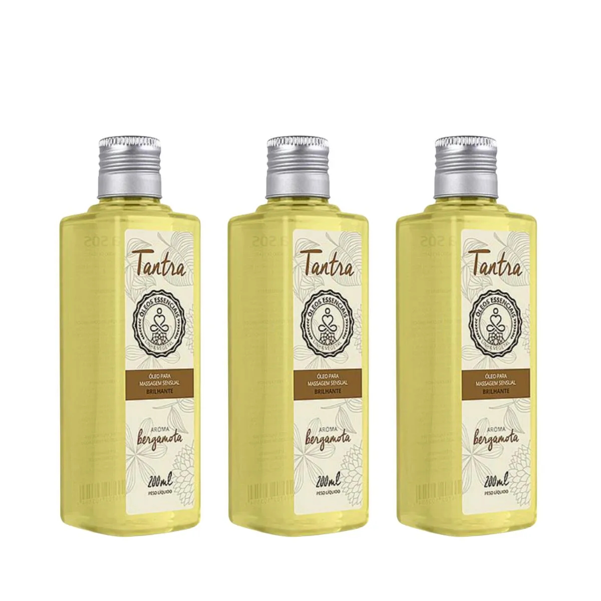 3 ÓLEO PARA MASSAGEM TANTRA BERGAMOTA 200ML