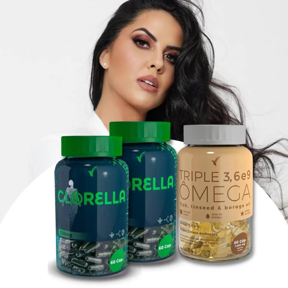 KIT GRACIELE LACERDA - 1 TRIPLE ÔMEGA + 2 CLORELLA ELEVE