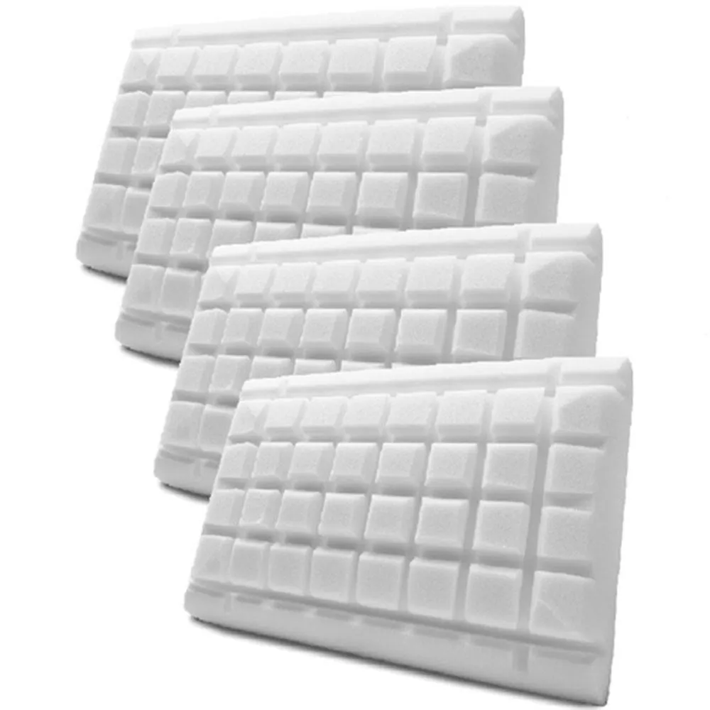 KIT 4 TRAVESSEIROS ESPUMA CORTE TRIDIMENSIONAL + CAPA MALHA 100 ALGODãO LAVáVEL BF COLCHõES BRANCO