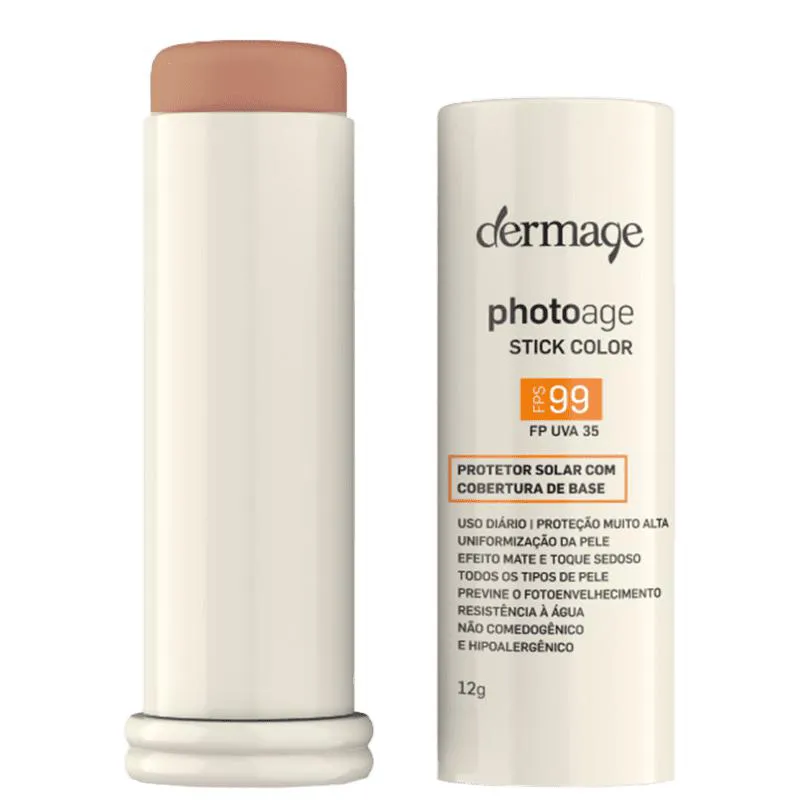 PROTETOR SOLAR COR MéDIA DERMAGE PHOTOAGE STICK COLOR FPS99 12G