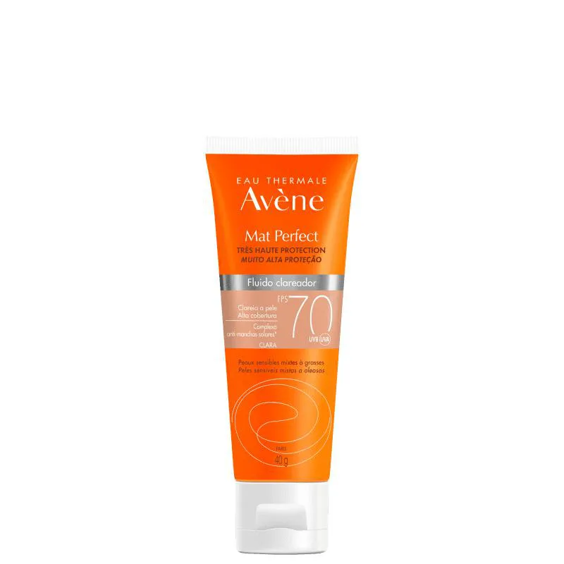 PROTETOR SOLAR FACIAL COR CLARA AVèNE MAT PERFECT FLUIDO CLAREADOR FPS 70 40G