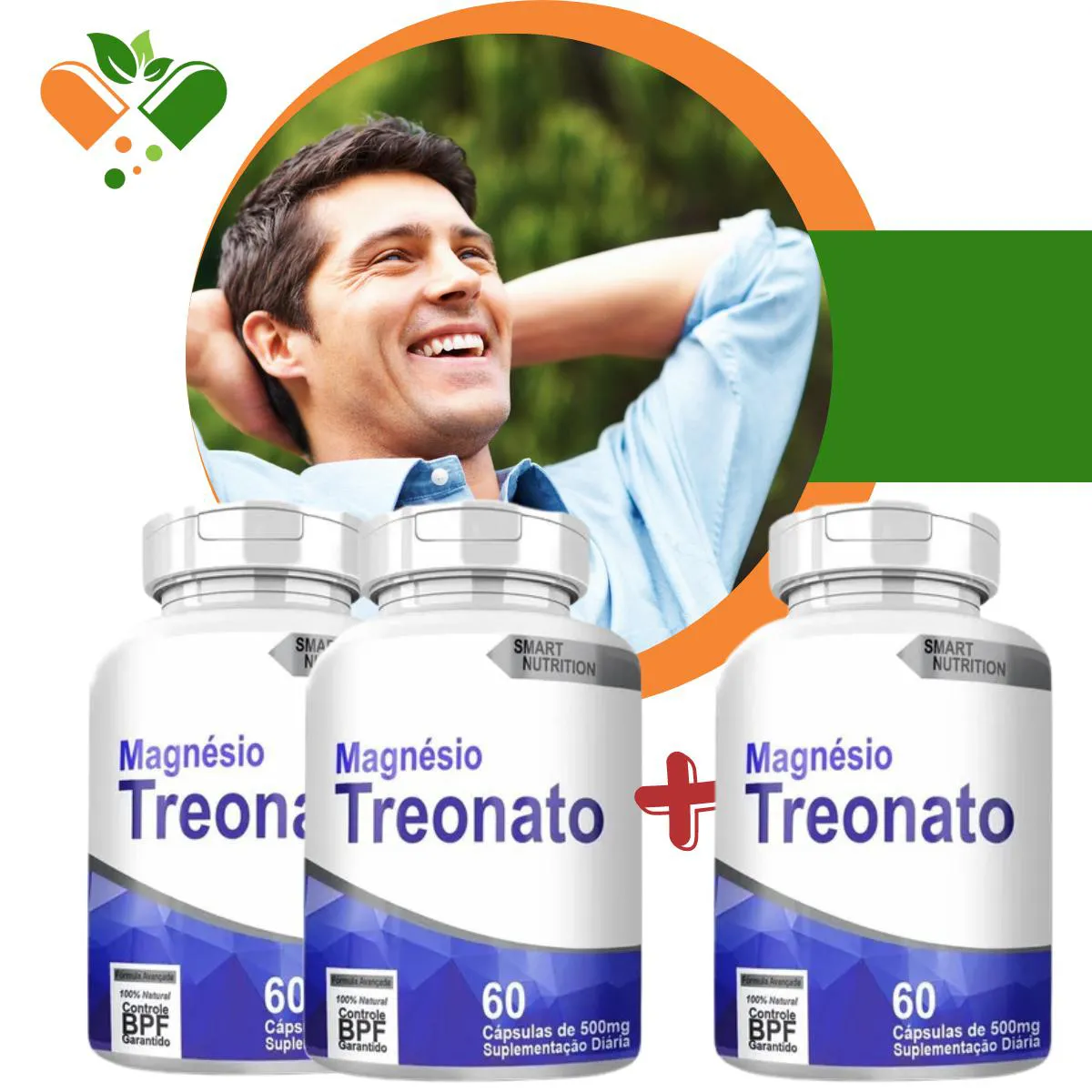 COMPRE 2 LEVE 3 MAGNéSIO TREONATO 500MG 60 CáPSULAS