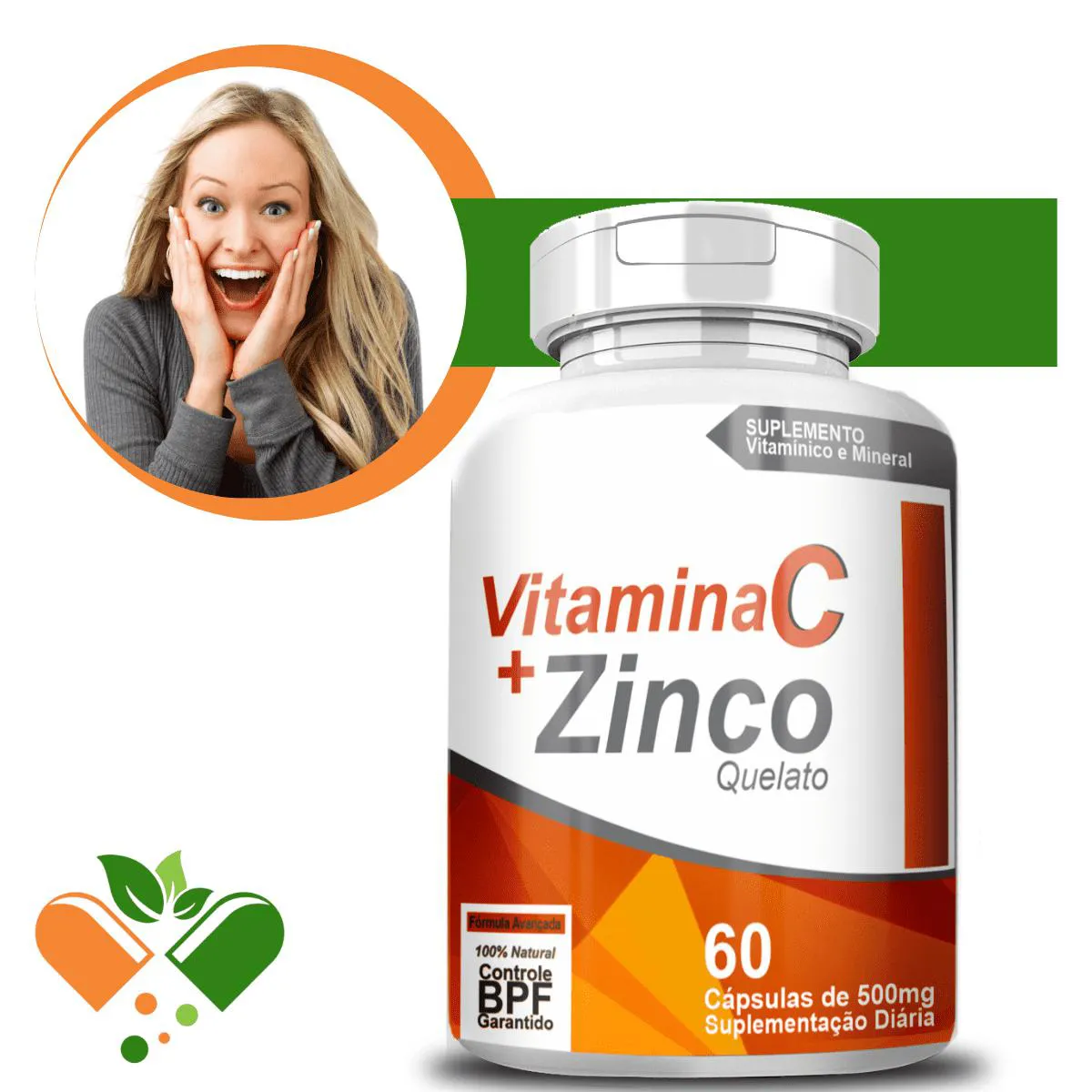 VITAMINA C + ZINCO 500MG C/60 CáPSULAS