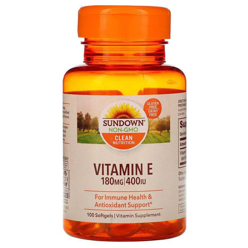 VITAMINA E 400 IU COM 100 CáPSULAS - SUNDOWN NATURALS