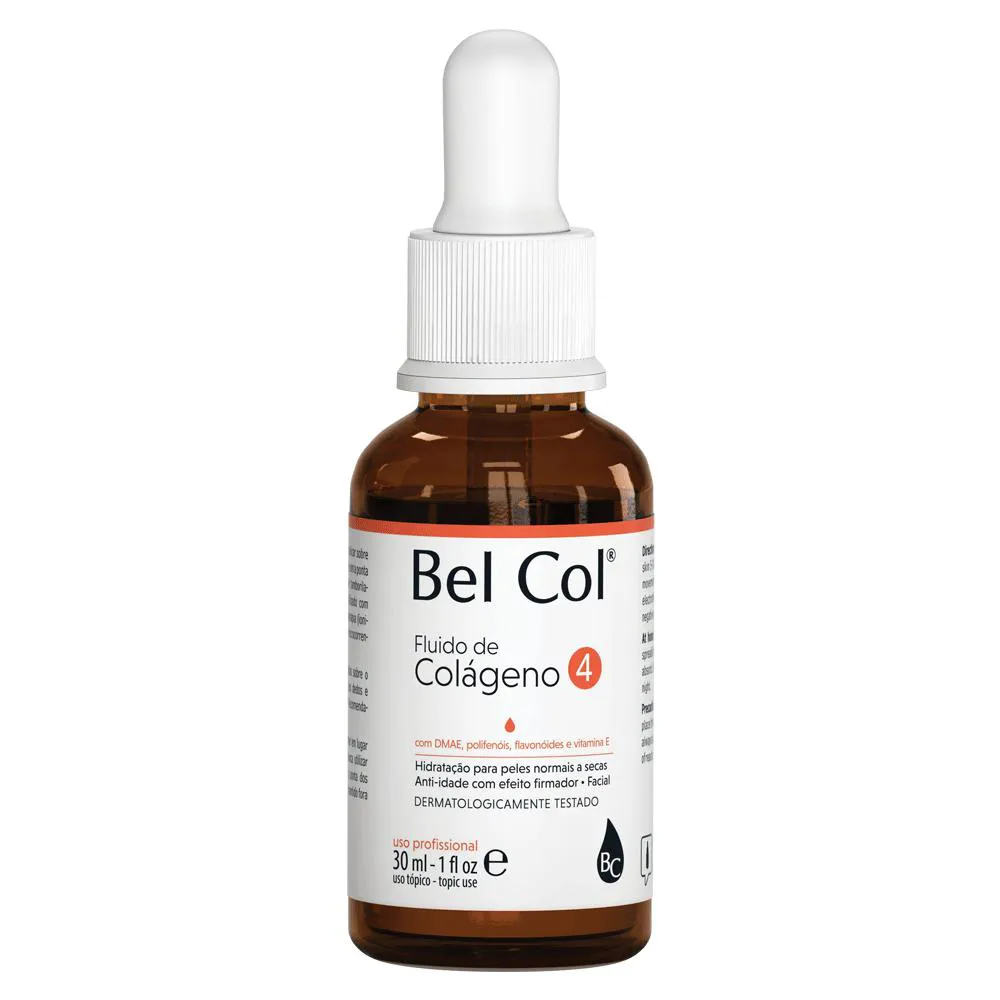 FLUIDO COLáGENO 4 ANTI-IDADE PELE NORMAL E SECA BEL COL PRO 30ML