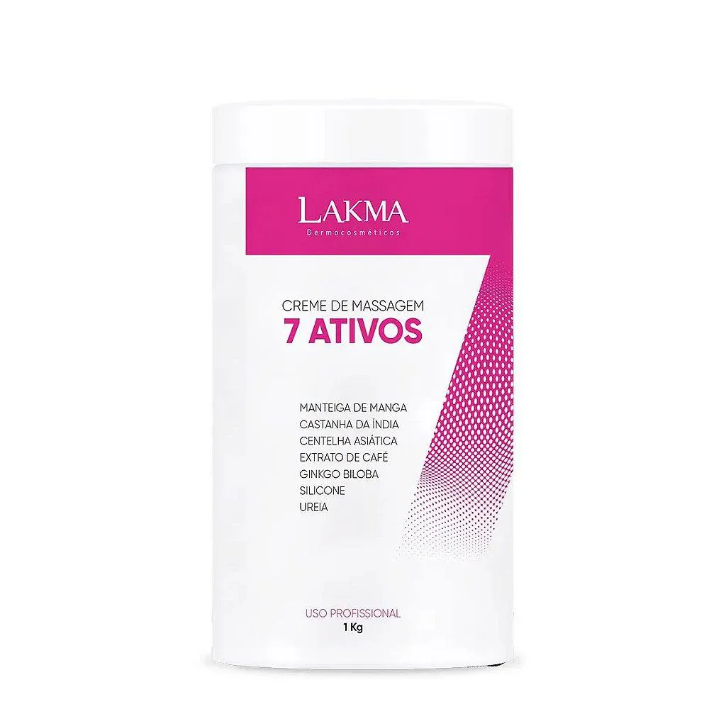 CREME 7 ATIVOS MASSAGEM LAKMA 1KG