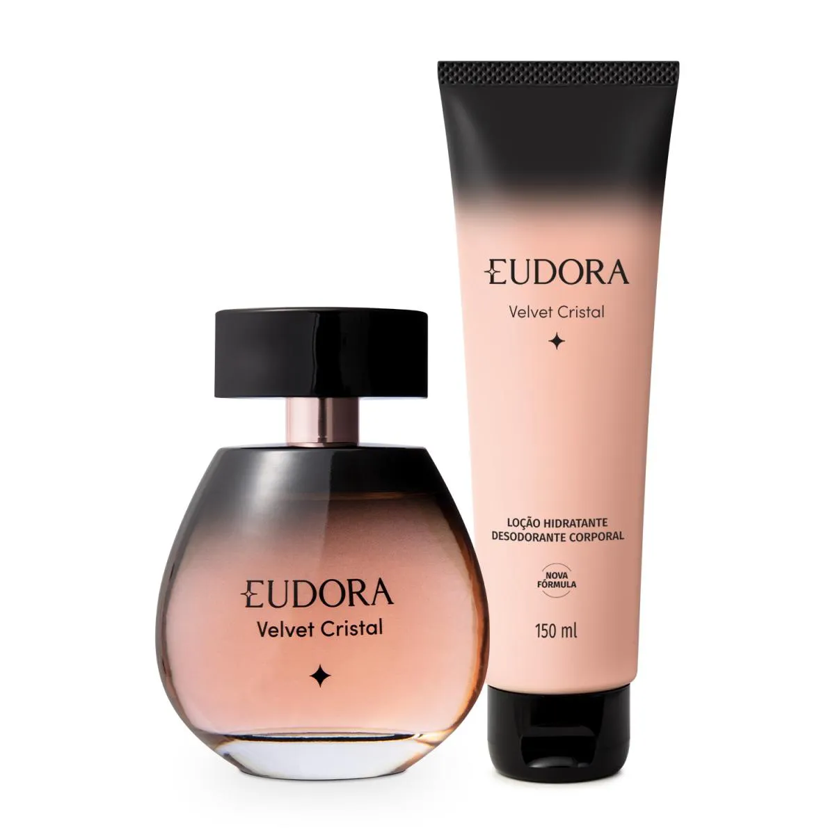 Combo Velvet Cristal: Desodorante Colônia 100Ml + Loção Perfumada Desodorante Corporal 150Ml