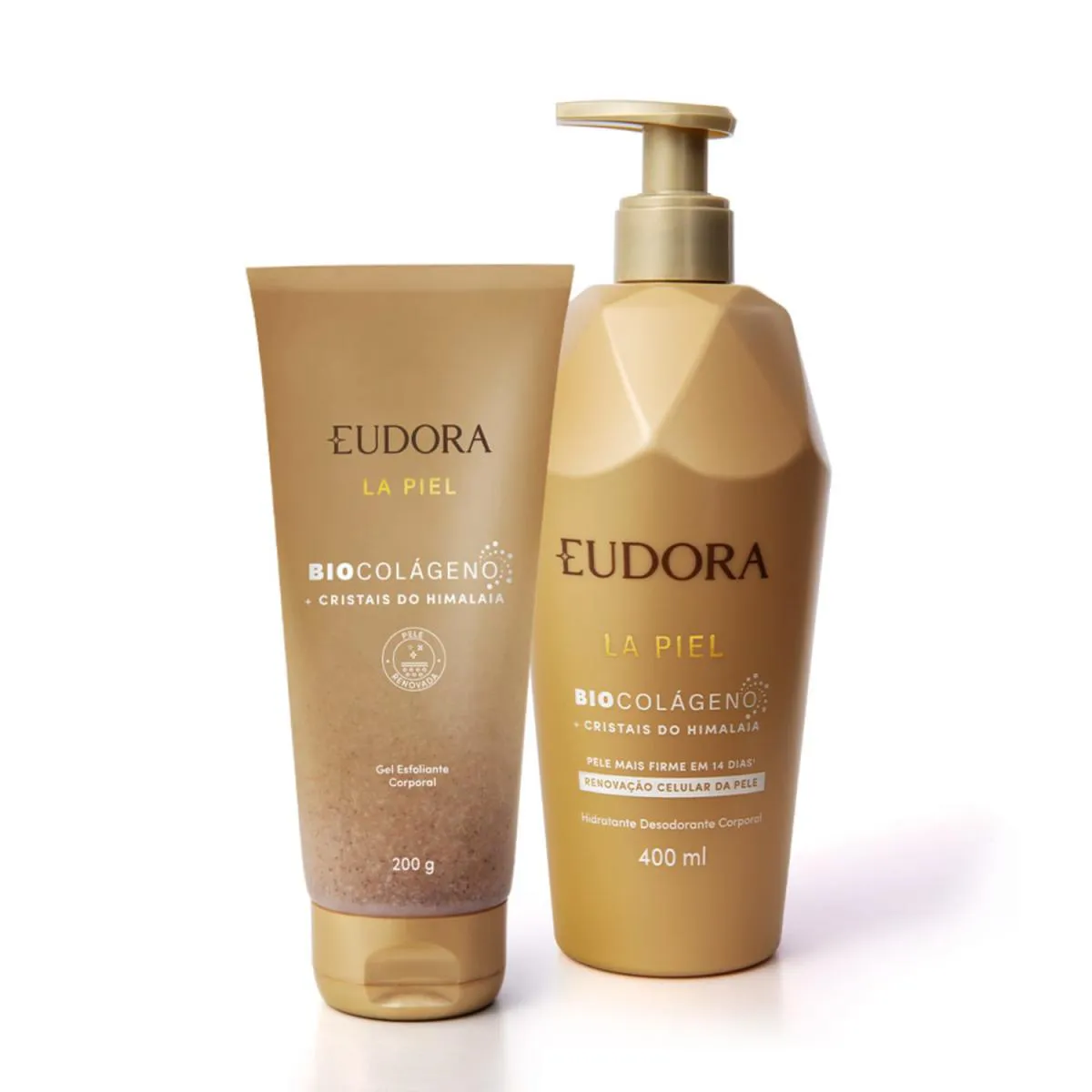 Combo La Piel Cristais Do Himalaia: Gel Esfoliante Corporal 200G + Hidratante Desodorante Corporal 400Ml