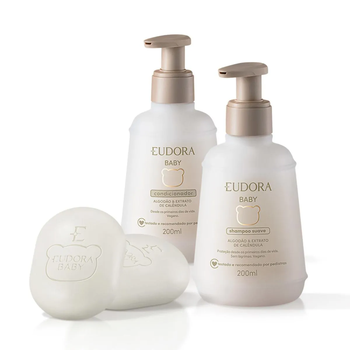 COMBO EUDORA BABY: SHAMPOO 200ML + CONDICIONADOR 200ML + SABONETE EM BARRA 85G